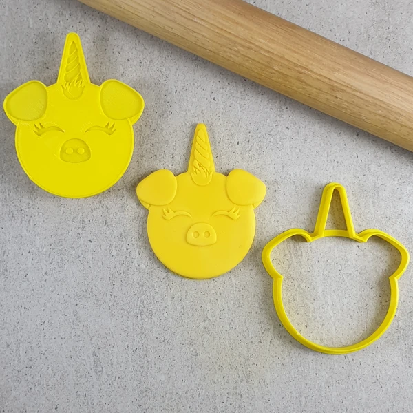 Shop Unicorn Pig 3d embosser Custom Cookie Cutters Coast Cakes
