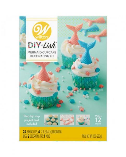 Diy Lish Mermaid Cupcake Decorating Kit Extras Edibles
