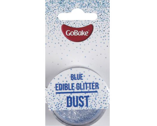 Blue edible glitter dust