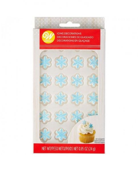 Royal Icing Decorations Mini Shimmer Snowflakes