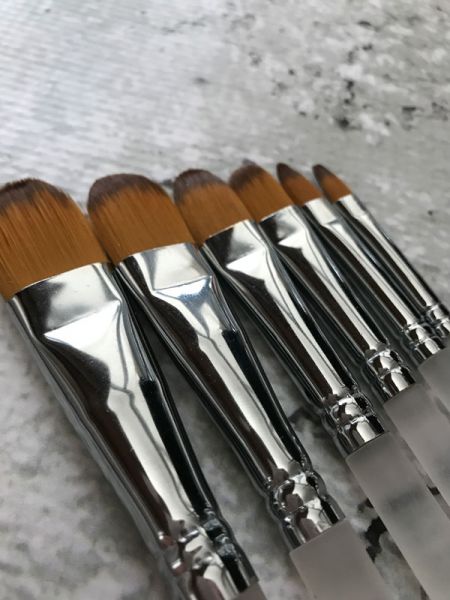 Flat Tip Brush Set – 6 Pack