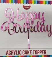 Pink Happy Birthday Topper