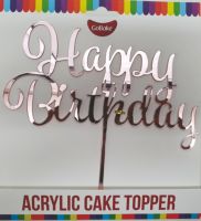Rose Gold Happy Birthday Topper