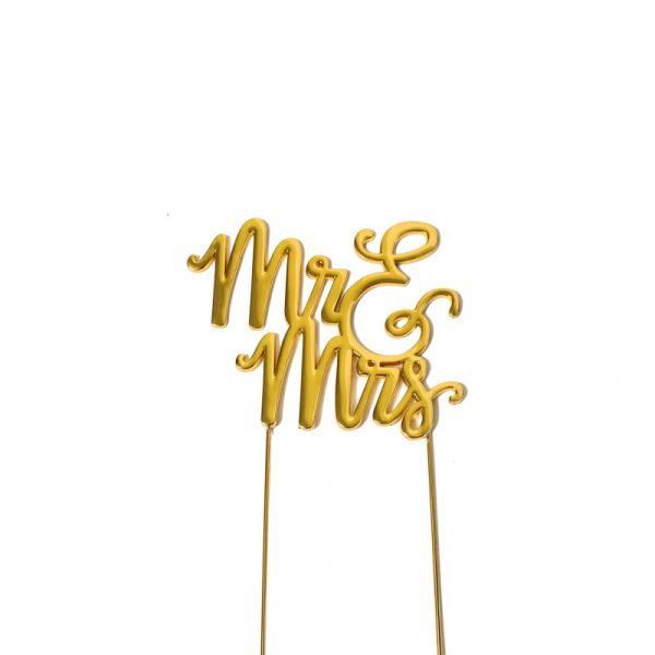 Gold Mr & Mrs Topper