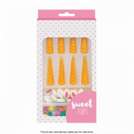 Sweet Tops unicorn horns ears and blossoms sugar icing decorations